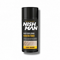 NishMan Hair Building Keratin Fibers Light Brown 21 g