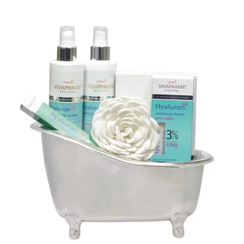 VIVACO Dárková vanička kosmetiky s kyselinou hyaluronovou VIVACO Dárková vanička kosmetiky s kyselinou hyaluronovou