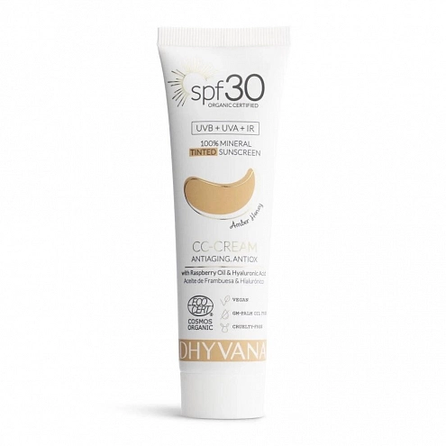 Dhyvana Natural Mineral Tinted Sunscreen SPF 30 Amber Honey 50 ml