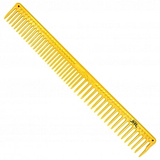 JRL Long Round Tooth Cutting Comb J306 Yellow