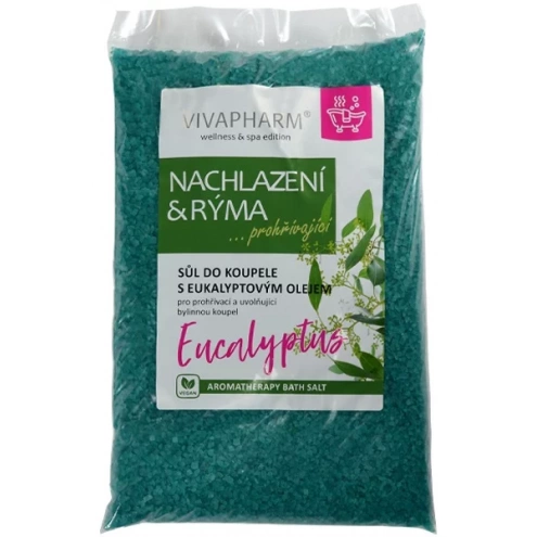 VIVACO Eukalyptová sůl do koupele NACHLAZENÍ a RÝМA 1000 g VIVACO Eukalyptová sůl do koupele NACHLAZENÍ a RÝМA 1000 g