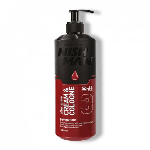 Nishman 3 Pyrogenous Aftershave Cream Cologne 2v1 400 ml