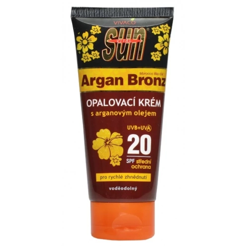 VIVACO Opalovací krém s BIO arganovým olejem SPF 20 SUN VITAL 200 ml