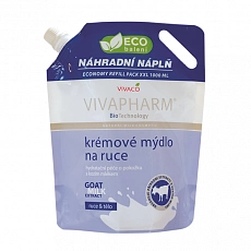Mýdlo na ruce s kozím mlékem ECO BALENÍ 1 litr VIVAPHARM 1 litr