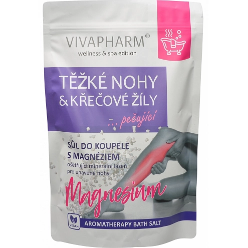 VIVACO Sůl Magnesium TĚŽKÉ NOHY a KŘEČOVÉ ŽÍLY 1000 g VIVACO Sůl Magnesium TĚŽKÉ NOHY a KŘEČOVÉ ŽÍLY 1000 g