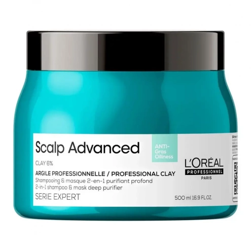 L'Oréal Professionnel Serie Expert Scalp Advanced Anti-Oiliness 2-in-1 Deep Purifier Clay 500 ml L'Oréal Professionnel Serie Expert Scalp Advanced Anti-Oiliness 2-in-1 Deep Purifier Clay 500 ml