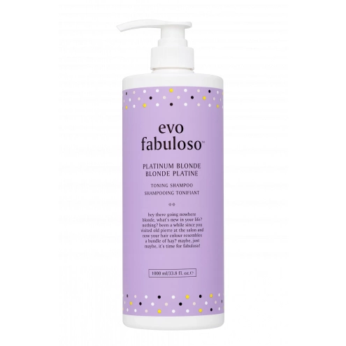 EVO Fabuloso Platinum Blonde Toning Shampoo 1L