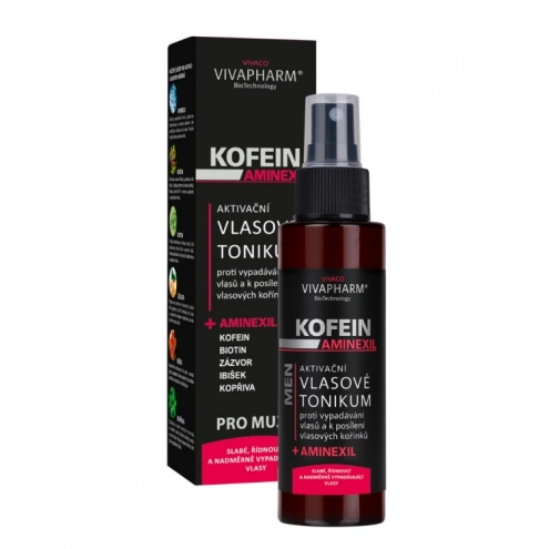 VIVACO Aktivační vlasové tonikum pro muže KOFEIN +AMINEXIL 100 ml VIVACO Aktivační vlasové tonikum pro muže KOFEIN +AMINEXIL 100 ml