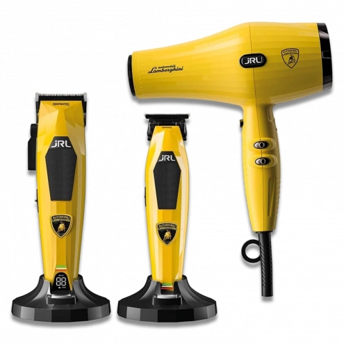 JRL Lamborghini Diamante Collection Clipper & Trimmer & Hair Dryer Yellow