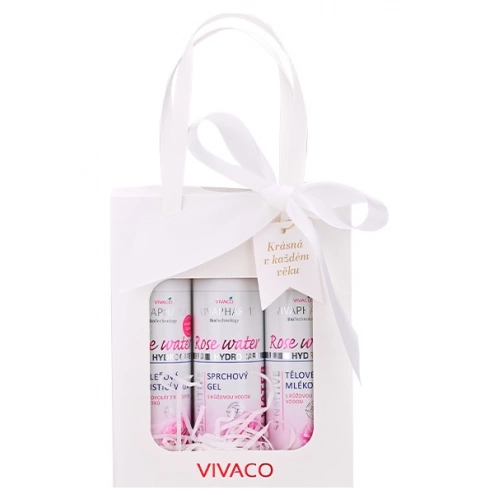 VIVACO Dárková taška kosmetiky s růžovou vodou VIVACO Dárková taška kosmetiky s růžovou vodou