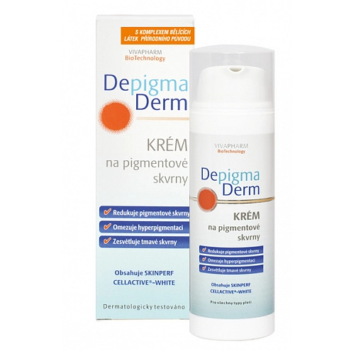 VIVACO Krém na pigmentové skvrny DepigmaDerm VIVAPHARM 50 ml VIVACO Krém na pigmentové skvrny DepigmaDerm VIVAPHARM 50 ml