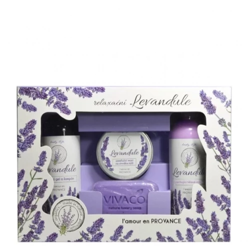 VIVACO Dárková kazeta kosmetiky s levandulovým olejem VIVACO Dárková kazeta kosmetiky s levandulovým olejem