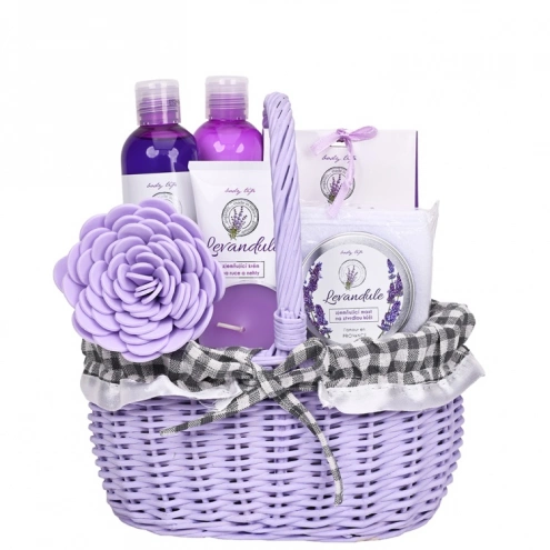 VIVACO Dárkový koš kosmetiky s levandulovým olejem