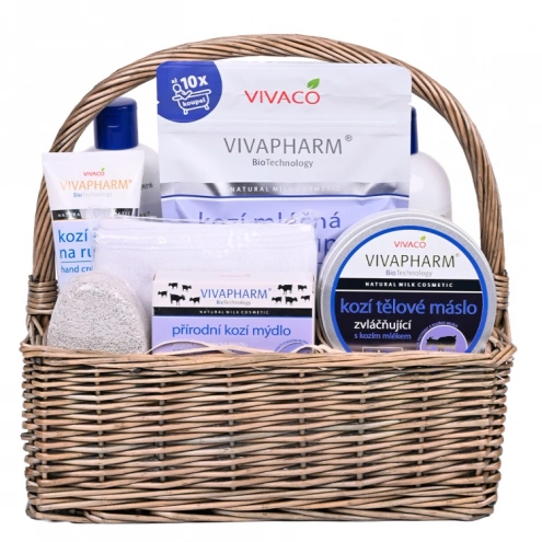 VIVACO Dárkový koš kosmetiky s kozím mlékem VIVACO Dárkový koš kosmetiky s kozím mlékem