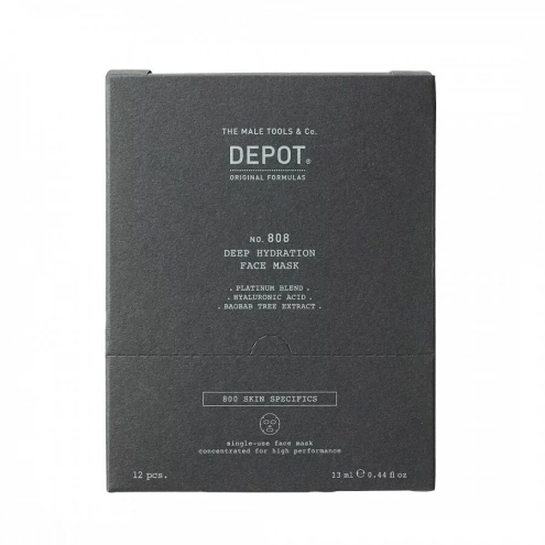 Depot 808 Deep Hydration Face Mask 12x13ml Depot 808 Deep Hydration Face Mask 12x13ml