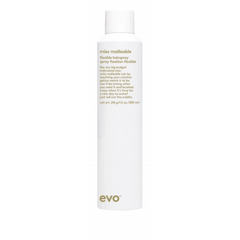 EVO Miss Malleable Flexible Hairspray 300ml EVO Miss Malleable Flexible Hairspray 300ml