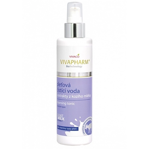 VIVACO Čistící pleťová voda s kozím mlékem VIVAPHARM 200 ml VIVACO Čistící pleťová voda s kozím mlékem VIVAPHARM 200 ml