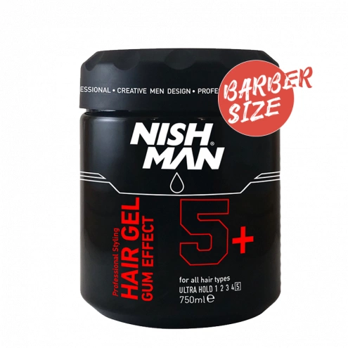 Nishman Hair Gel 5+ Ultra Fixation 750 ml