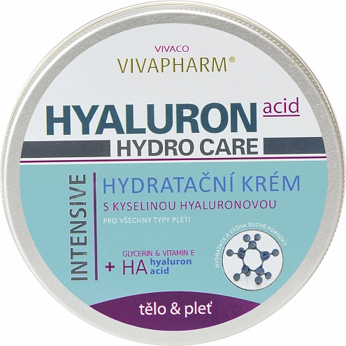 VIVACO Hydratační krém s kyselinou hyaluronovou VIVAPHARM 200 ml