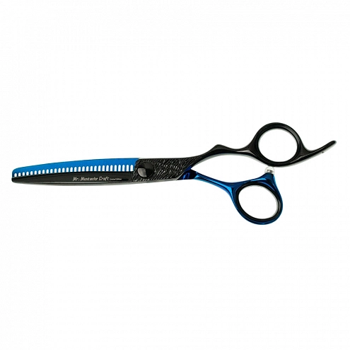 MR. MUSTACHE Craft Black-Blue Thinning Scissors 5.5" / 6.0"