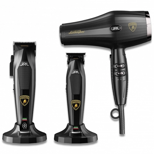 JRL Lamborghini Diamante Collection Clipper & Trimmer & Hair Dryer Black