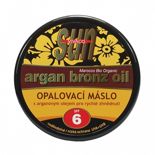 VIVACO Opalovací máslo s BIO arganovým olejem SPF 6 SUN VITAL 200 ml