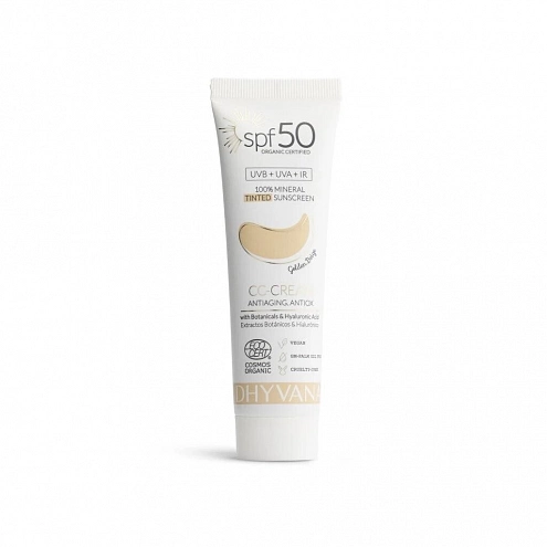 Dhyvana Natural 100% Mineral Tinted Sunscreen SPF 50 Tinted Face Cream Golden Beige 50 ml Dhyvana Natural 100% Mineral Tinted Sunscreen SPF 50 Tinted Face Cream Golden Beige 50 ml