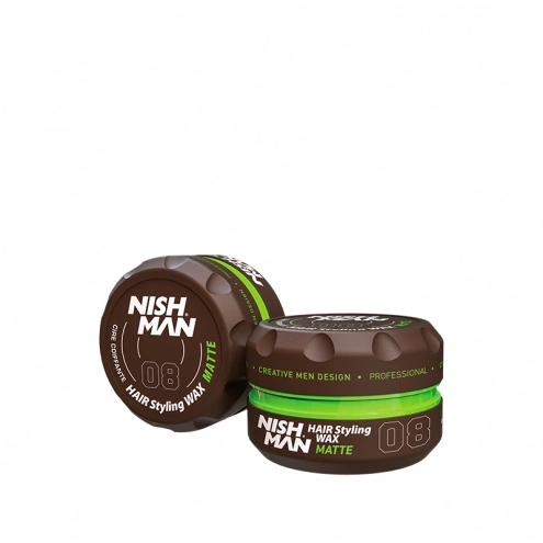 Nishman 08 Matte Look Black Vanilla Hair Wax 100 g Nishman 08 Matte Look Black Vanilla Hair Wax 100 g