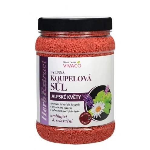 VIVACO Sůl do koupele Alpské květy HERB EXTRACT 1 500g VIVACO Sůl do koupele Alpské květy HERB EXTRACT 1 500g