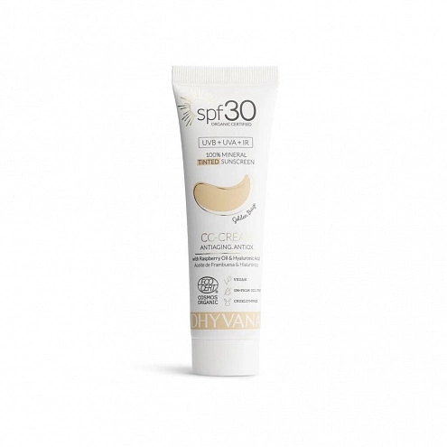 Dhyvana Natural 100% Mineral Tinted Sunscreen SPF 30 Tinted Face Cream Golden Beige 50 ml Dhyvana Natural 100% Mineral Tinted Sunscreen SPF 30 Tinted Face Cream Golden Beige 50 ml