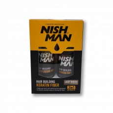 Sada na farbenie vlasov Nishman Keratin Light Brown 100ml