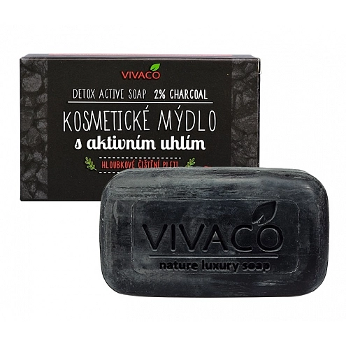 VIVACO Přírodní mýdlo s aktivním uhlím CHARCOAL 2% 100 g VIVACO Přírodní mýdlo s aktivním uhlím CHARCOAL 2% 100 g