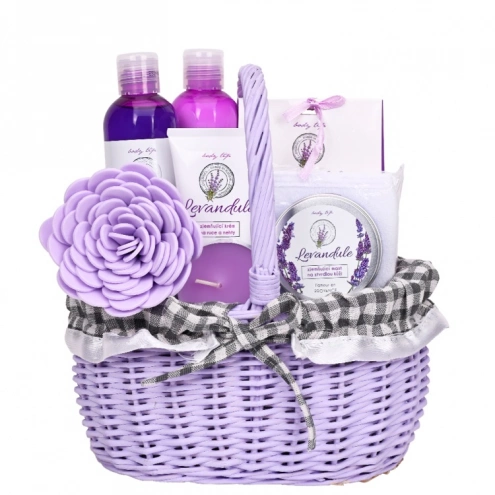 VIVACO Dárkový koš kosmetiky s levandulovým olejem