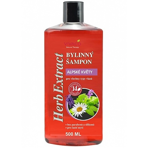 VIVACO Bylinný šampon Alpské květy HERB EXTRACT 500 ml VIVACO Bylinný šampon Alpské květy HERB EXTRACT 500 ml