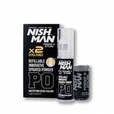 Nishman P0 Light Control Refillable Hair Styling Powder Spray 20 + 20 g