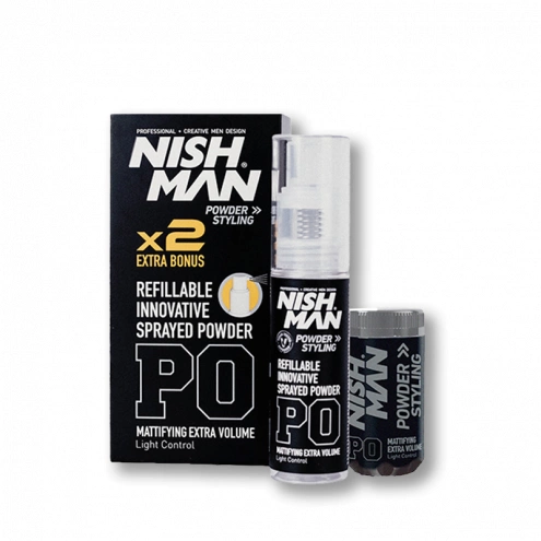Nishman P0 Light Control Refillable Hair Styling Powder Spray 20 + 20 g Nishman P0 Light Control Refillable Hair Styling Powder Spray 20 + 20 g