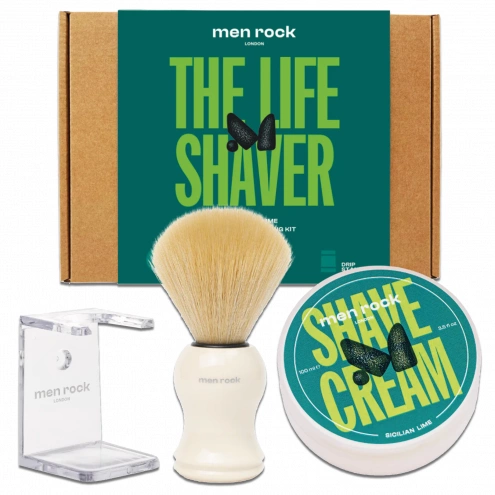 Men Rock The Life Shaver Lime Set