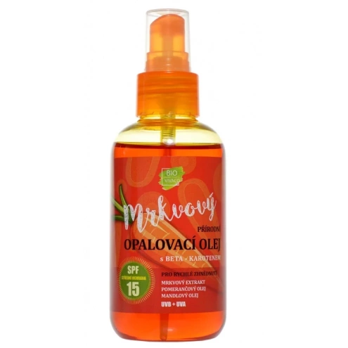 VIVACO 100% Přírodní opalovací olej s mrkvovým extraktem SPF 15 150 ml VIVACO 100% Přírodní opalovací olej s mrkvovým extraktem SPF 15 150 ml