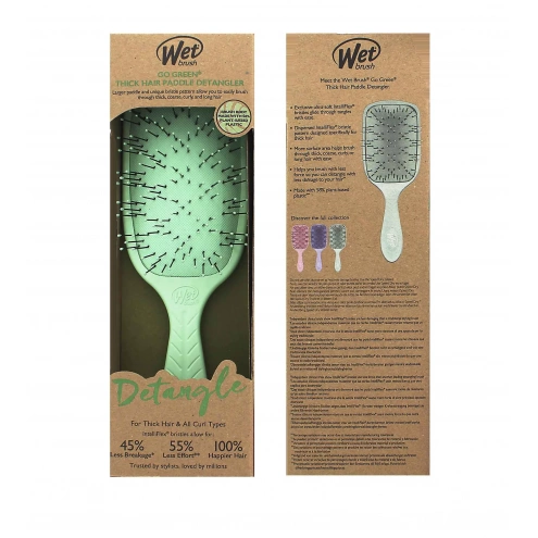 Wet Brush Go Green Thick Hair Paddle Detangler - Green Wet Brush Go Green Thick Hair Paddle Detangler - Green