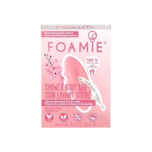 Foamie Shower Body Bar Cherry Kiss With Cherry Blossom and Rice Milk Foamie Shower Body Bar Cherry Kiss With Cherry Blossom and Rice Milk