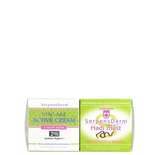 VIVACO Serpens Derm širokospektrální mast s hadím jedem 75 ml + a pleťový krém proti vráskám s hadím jedem 50 ml dárková sada VIVACO Serpens Derm širokospektrální mast s hadím jedem 75 ml + a pleťový krém proti vráskám s hadím jedem 50 ml dárková sada