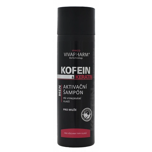 VIVACO Kofeinový šampon s keratinem pro muže VIVAPHARM 200ml VIVACO Kofeinový šampon s keratinem pro muže VIVAPHARM 200ml