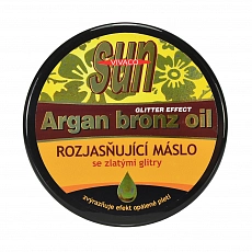 VIVACO Rozjasňující máslo po opalování s BIO arganovým olejem a zlatými glitry SUN VIVACO 200 ml