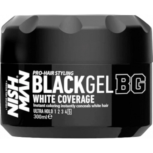 NishMan Color Styling Hair Gel Black Effect 300 ml