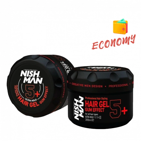 Nishman Hair Gel 5+ Ultra Fixation 300 ml Nishman Hair Gel 5+ Ultra Fixation 300 ml