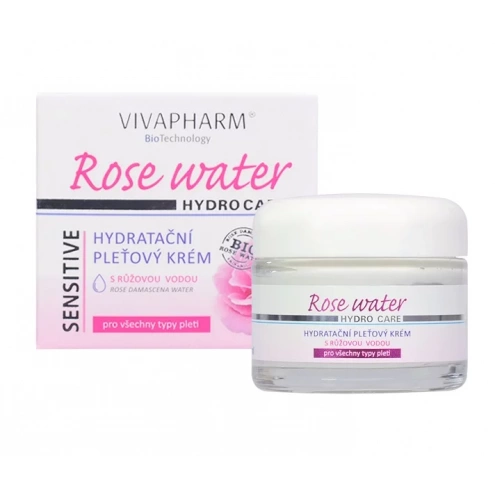 VIVACO Hydratační pleťový krém s růžovou vodou VIVAPHARM 50 ml VIVACO Hydratační pleťový krém s růžovou vodou VIVAPHARM 50 ml
