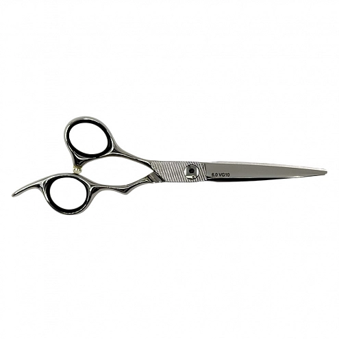 MR. MUSTACHE Craft Silver Left-Handed Hairdressing Scissors 5.5" / 6.0"