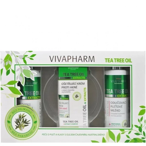 VIVACO Dárková kazeta kosmetiky s olejem čajovníku australského VIVACO Dárková kazeta kosmetiky s olejem čajovníku australského