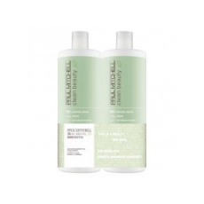 Paul Mitchell Clean Beauty Anti-Frizz Shampoo 1000ml + Conditioner 1000ml