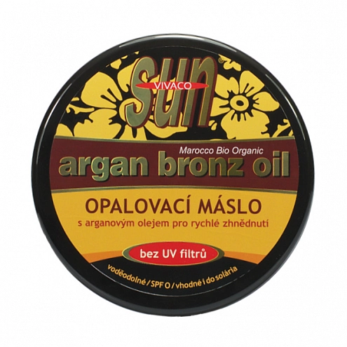 VIVACO Opalovací máslo s BIO arganovým olejem SPF 0 SUN VITAL 200 ml